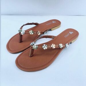 Floral Flats – Brown