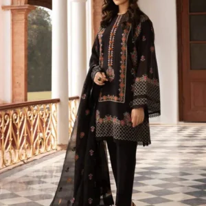 3 Piece Lawn Shirt with Bamber Chiffon Dupatta