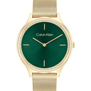 Calvin Klein Green Dial Gold Mesh