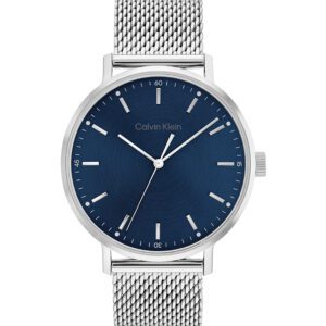 Calvin Klein Silver Steel & Ocean Blue 42mm