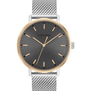 Calvin Klein Silver Steel & Grey Dial 42mm