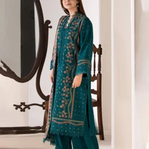 3 Piece Embroidered Lawn Shirt with Printed Poly Lawn Dupatta