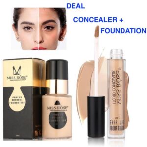 Deal of 2 – Miss Rose Natural Foundation + Concealer Set